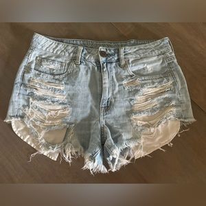 American Eagle Distressed High Rise Festival Shorts